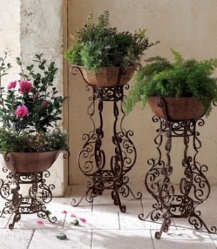 WROUGHT IRON PLANT STANDS GASTONIA NC